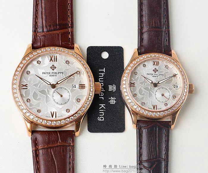 百達翡麗PATEK PHILPPE LS精品 新款 進口全自動機械機芯 316精鋼表殼 小牛皮錶帶 高端情侶對表  wssb3628
